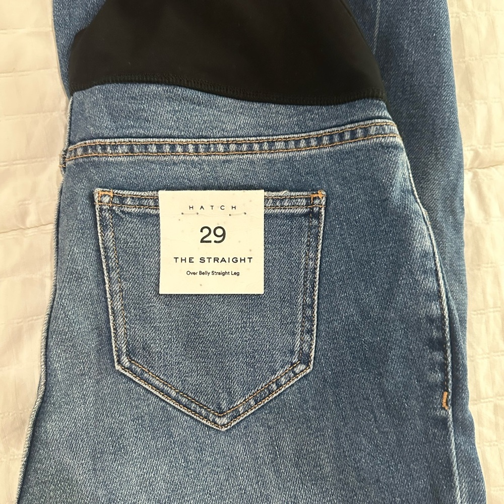 Hatch Women's Classic Blue Straight Leg Jeans - Picture 3 of 5